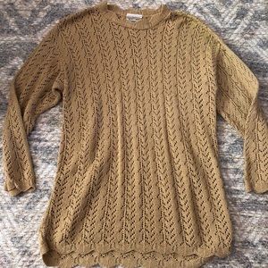 Gold loose knit vintage sweater
